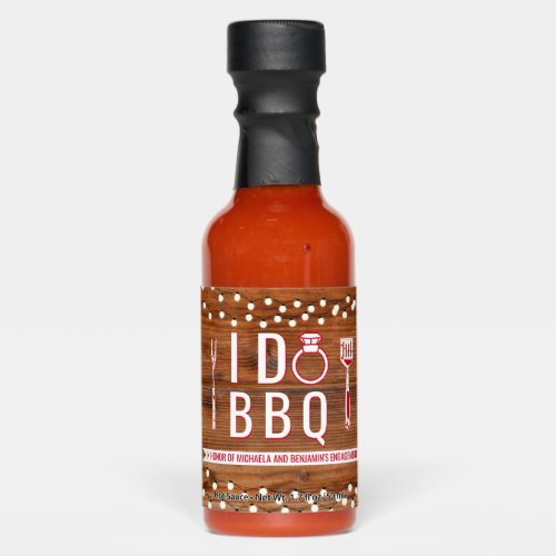 I Do BBQ Rustic Engagement Party Couples Shower Hot Sauces