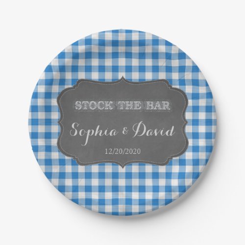 I DO BBQ Rustic Engagement Party Paper Plates