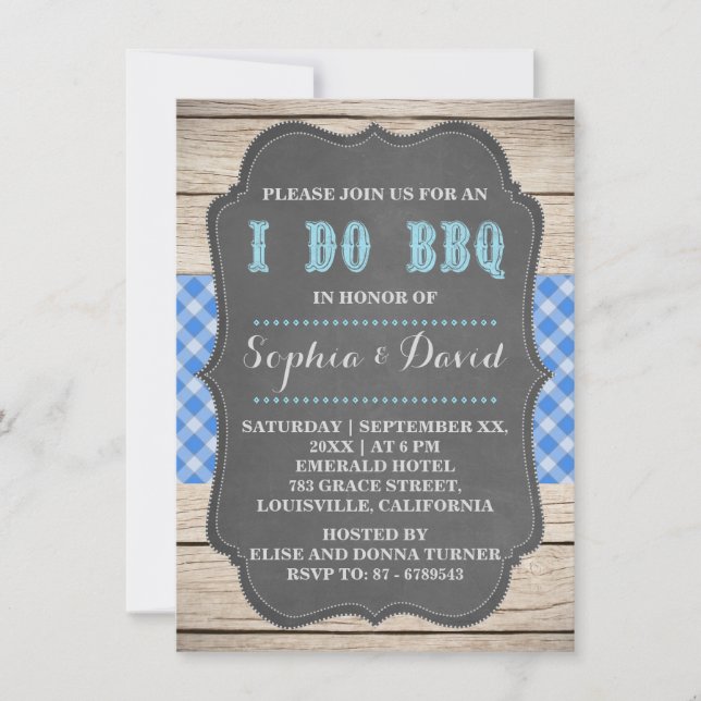 I DO BBQ Rustic Old Barn Engagement Invitation (Front)