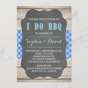 I DO BBQ Rustic Old Barn Engagement Invitation