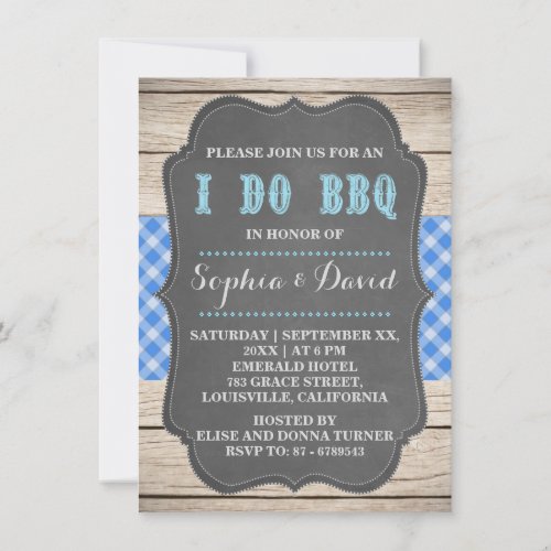 I DO BBQ Rustic Old Barn Engagement Invitation