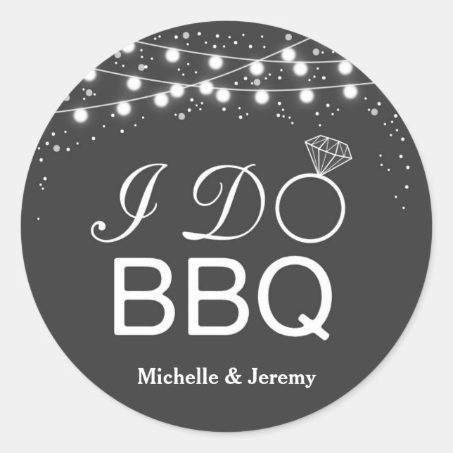 I Do BBQ Sticker / I Do BBQ envelope seals (Front)