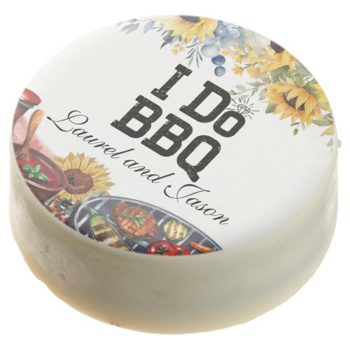 I Do BBQ Sunflower Rustic Engagement Party Chocolate Covered Oreo