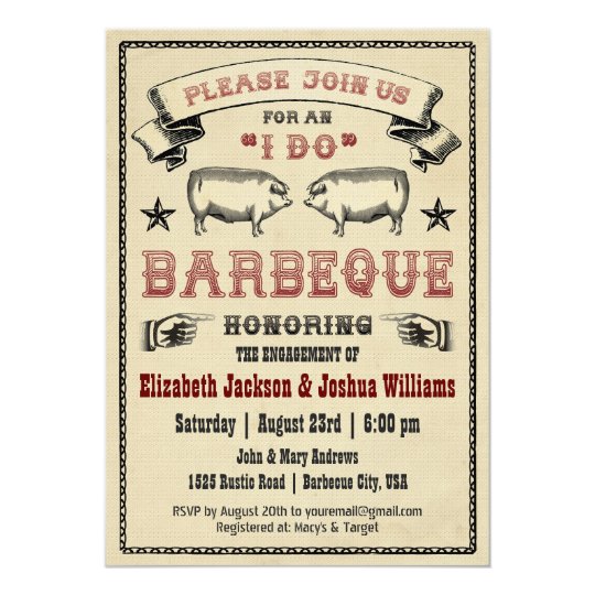 i do bbq vintage pig roast invitation zazzle com