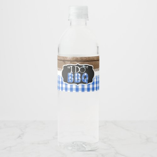 I Do BBQ Water Bottle Label _ Blue