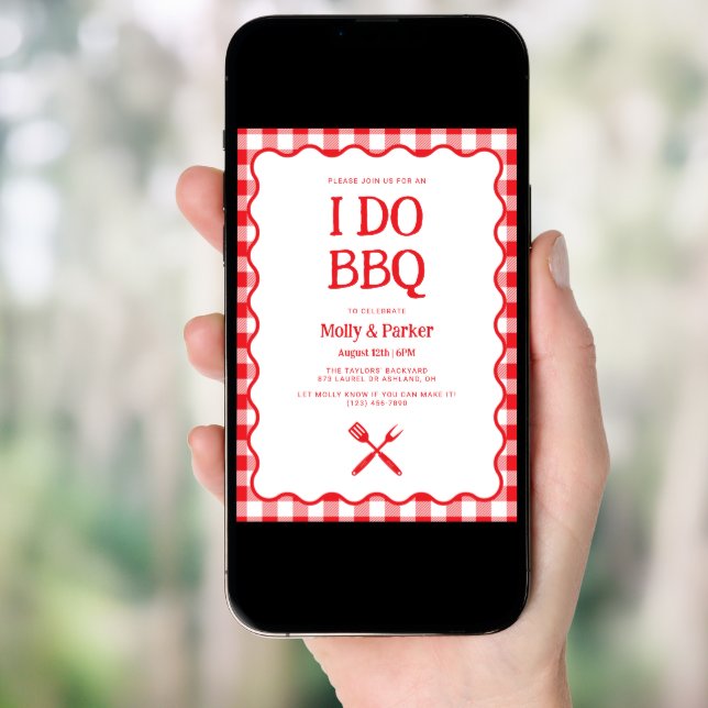 I Do BBQ Wedding Barbecue Invitation (Front Digital)