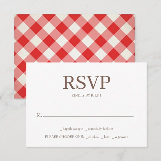 I Do BBQ Wedding RSVP Cards (Front/Back)