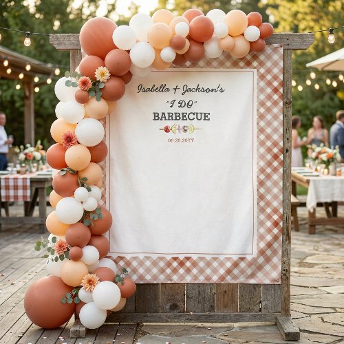 I DO BBQ Wedding Shower Backdrop