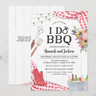 I Do BBQ Wedding Shower Invitation