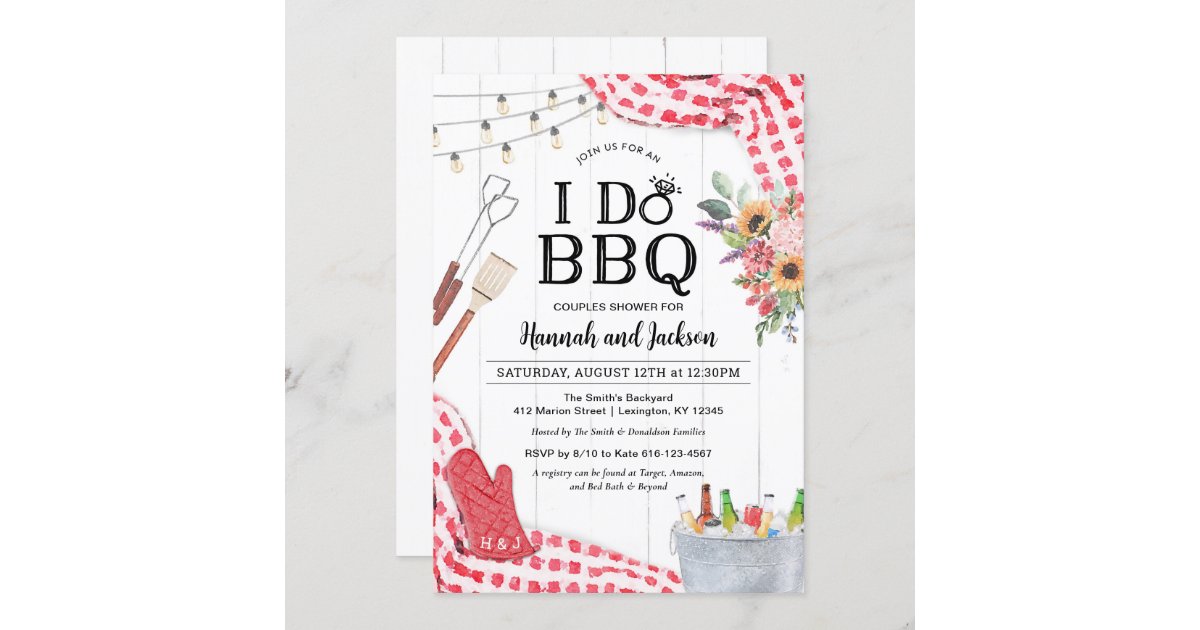 I Do Bbq Wedding Shower Invitation Zazzle