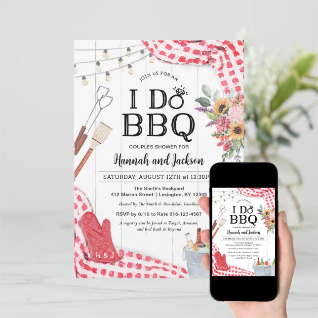 I Do BBQ Wedding Shower Invitation | Zazzle