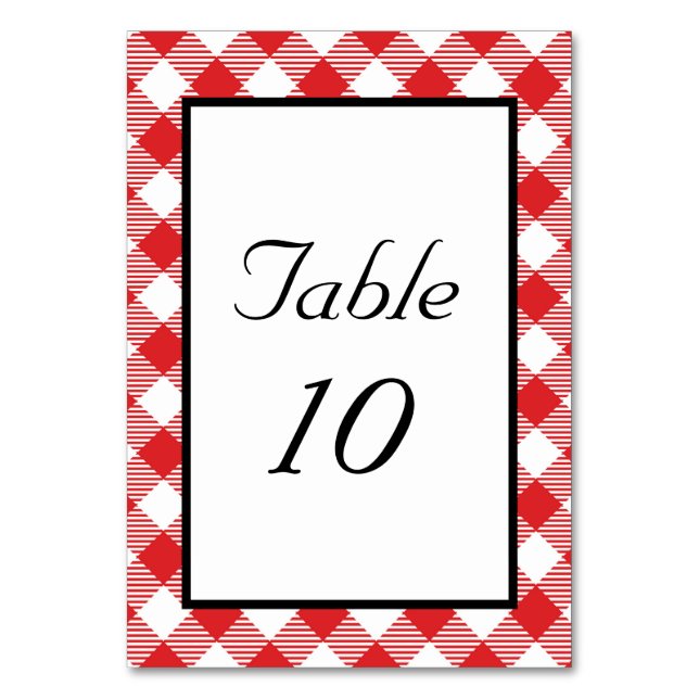 I Do BBQ Wedding Table Number (Front)