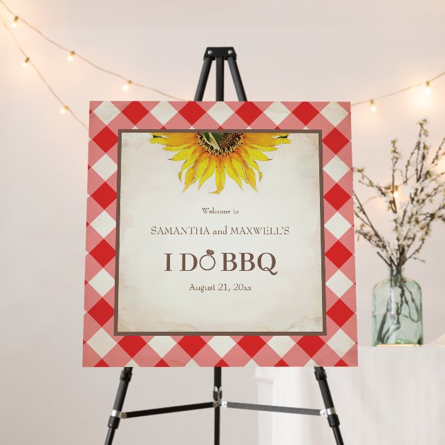 I Do BBQ Wedding Welcome Signs (In Situ (Stand))