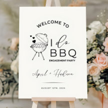 I Do Bbq Welcome Sign Template, I Do BBQ Engagemen