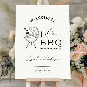 I Do Bbq Welcome Sign Template, I Do BBQ Engagemen