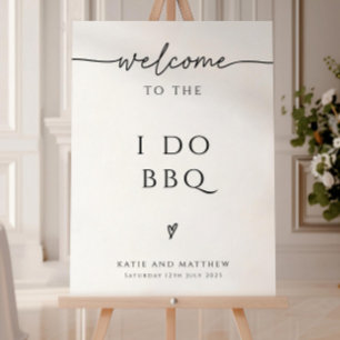 I do BBQ welcome sign template, wedding welcome