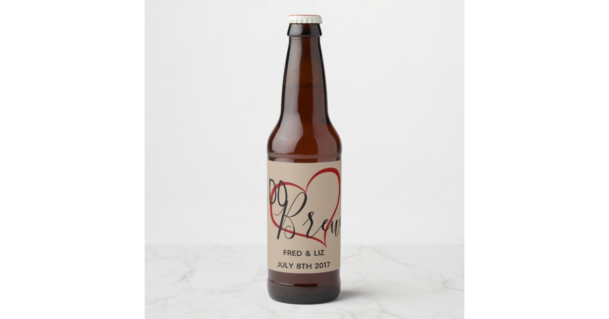 I DO Brew Beer Bottle Label | Zazzle