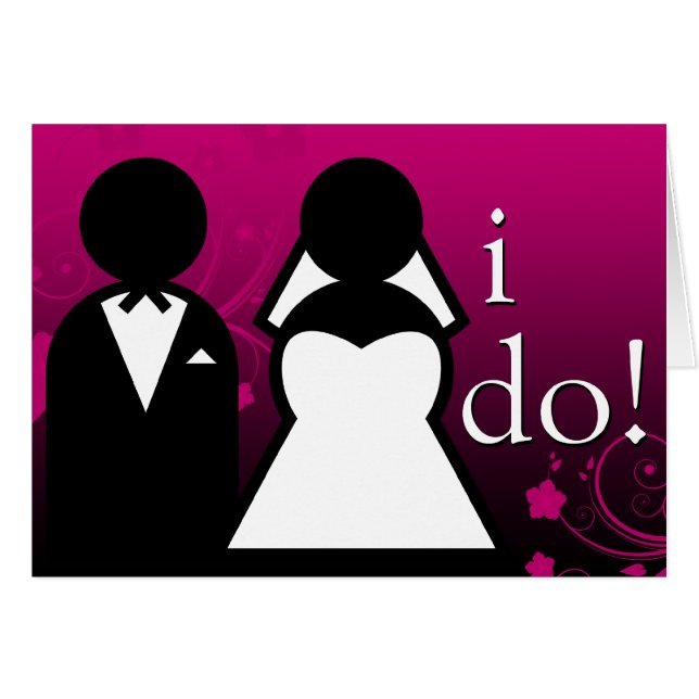 i do! : bride & groom : cards (Front Horizontal)