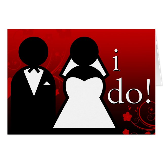 i do! : bride & groom : cards (Front Horizontal)