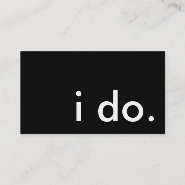 i do. business card (Front)