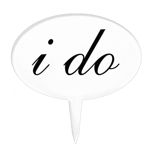 " i do"  Cake Pick (Front)