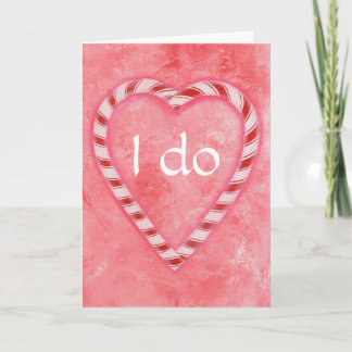 I do, Candy Cane Heart, wedding invitation cards