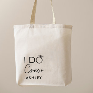 I Do Crew Bachelorette Favor Name  Tote Bag