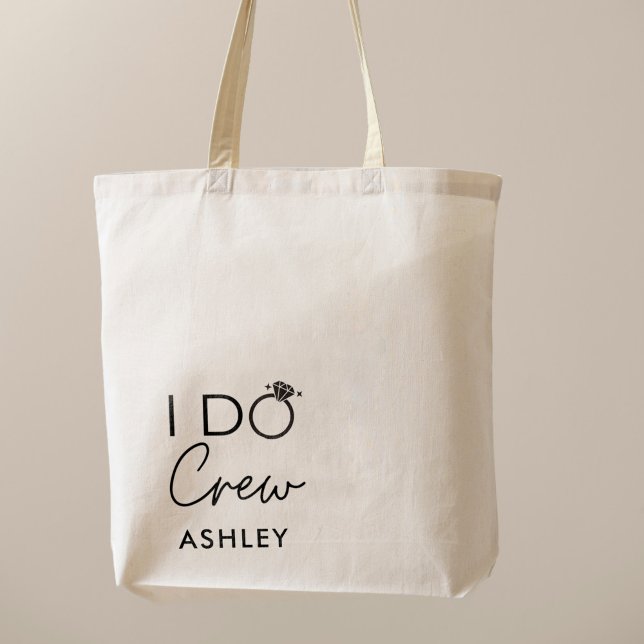 I Do Crew Bachelorette Favor Name  Tote Bag (Creator Uploaded)