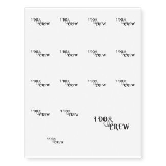 I Do Crew Bachelorette Party Gear Temporary Tattoos