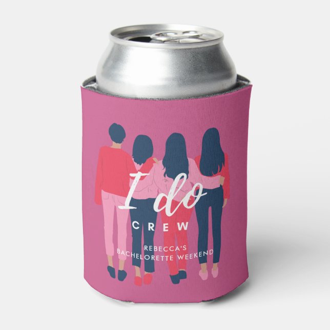 I Do Crew Bachelorette Party Weekend Can Cooler (Can Front)