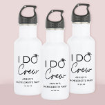 I Do Crew Bridal Party Bachelorette Party Favors Stainless Steel Water Bottle<br><div class="desc">I Do Crew Bridal Party Bachelorette Party Favors Water Bottle</div>