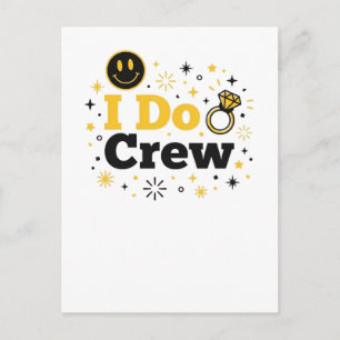 I Do Crew Funny Wedding Bridal Party Postcard