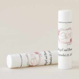 I Do Crew Pink Floral Blush Pink Flowers Greenery Lip Balm