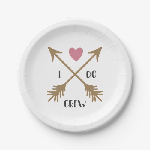 I DO CREW Wedding Proposal Paper Plates