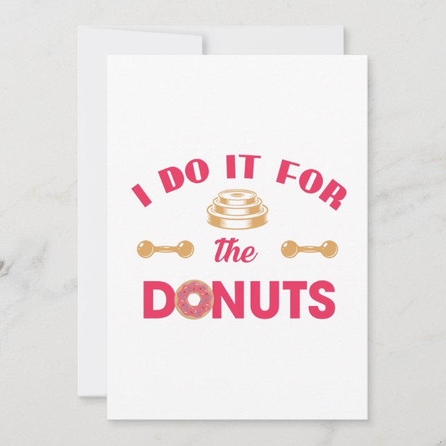 I Do It For The Donuts Thank You Card (Front)