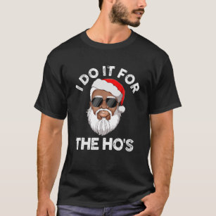 Black santa claus shirt clearance