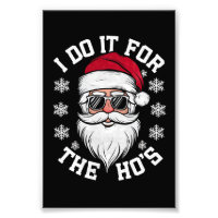 I Do It For The Hos Funny Santa Ugly Christmas
