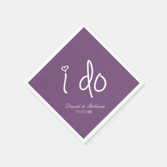 i do - lavender field paper napkins (Corner)