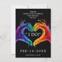 🌈❤️I DO LGBTQ Heart of Pride wedding