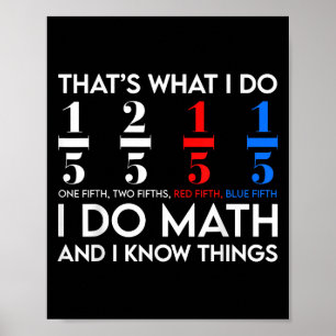 I Do Math And I Know Things Math Geek Student Teac Poster