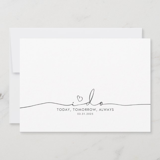 I Do Message to My Groom on My Wedding Day (Front)