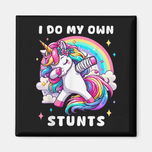 I Do My Own Stunts Broken Arm Injury Rainbow Dabbi Magnet