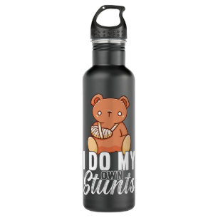 I Do My Own Stunts Broken Arm Recovery Injury Arm Stainless Steel Water Bottle