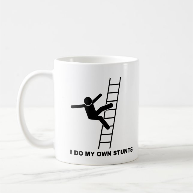 I Do My Own Stunts Coffee Mug (Left)