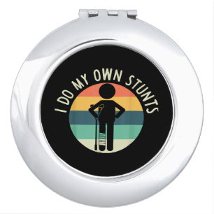 i do my own stunts compact mirror