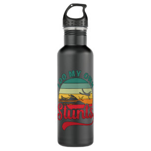 I Do My Own Stunts Jet Ski Retro Jet Skiing jet Stainless Steel Water Bottle
