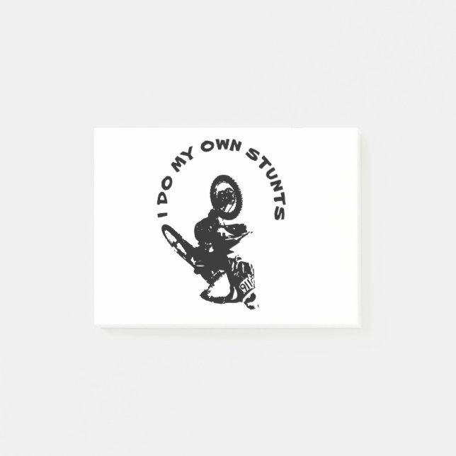 I DO MY OWN STUNTS MOTOCROSS BIKE 116 POST-IT NOTES (Front)
