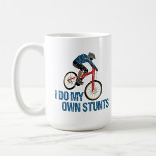 I Do My Own Stunts Mountain Biker Vintage Coffee Mug