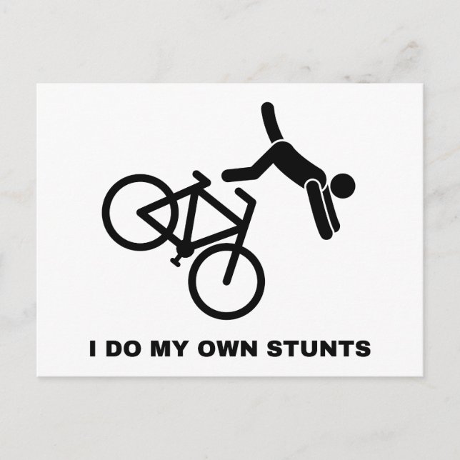 I Do My Own Stunts Postcard (Front)