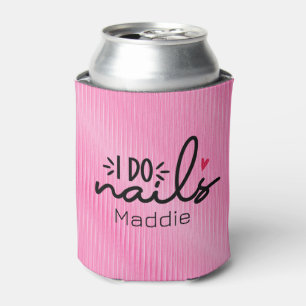 I Do Nails Red Heart Personalized Can Cooler